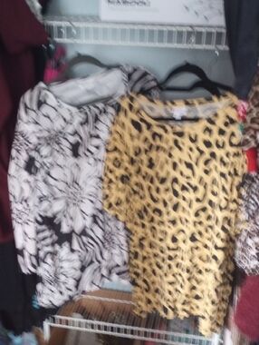 Yellow Leopard Print Short Sleeve Top